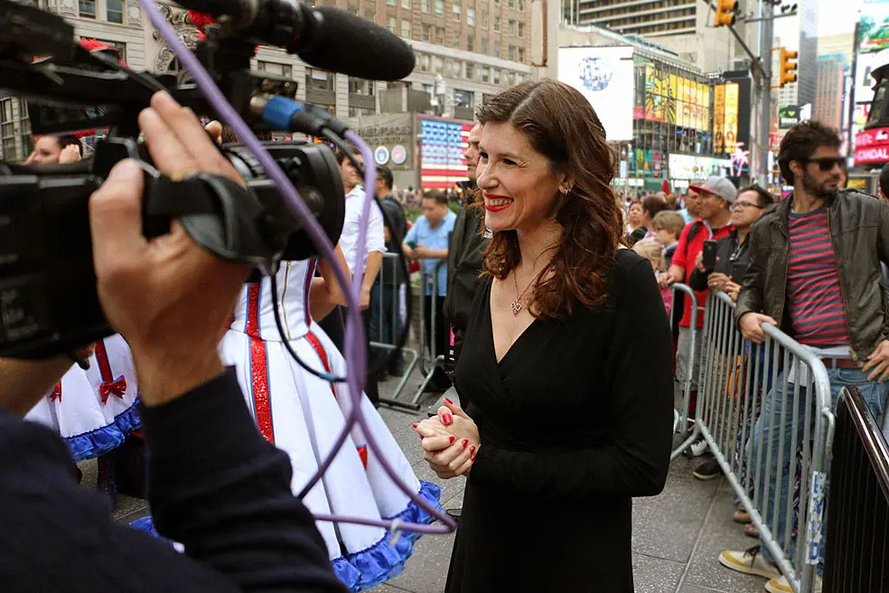 Christelle Loury à Times Square, New York